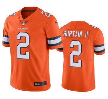Patrick Surtain II Denver Broncos orange Color Rush jersey