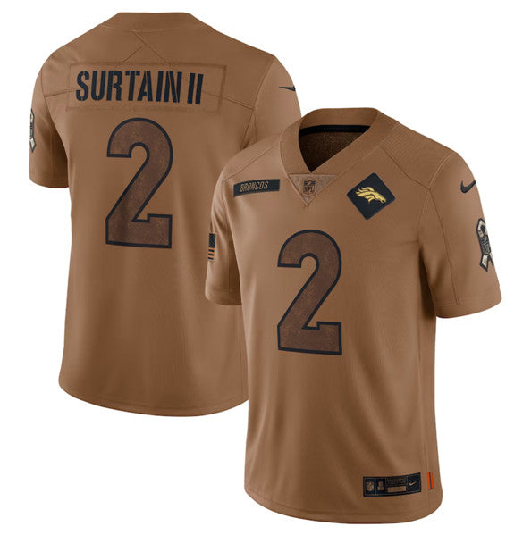 Patrick Surtain II Denver Broncos brown Salute To Service jersey