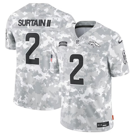 Denver Broncos #2 Patrick Surtain II Arctic Camo 2024 FUSE Salute to Service Jersey