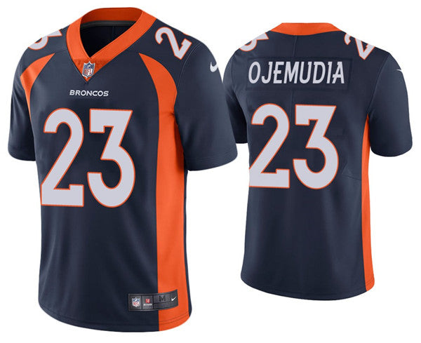 Michael Ojemudia Denver Broncos navy jersey