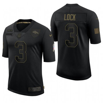 Drew Lock Denver Broncos black Salute To Service jersey