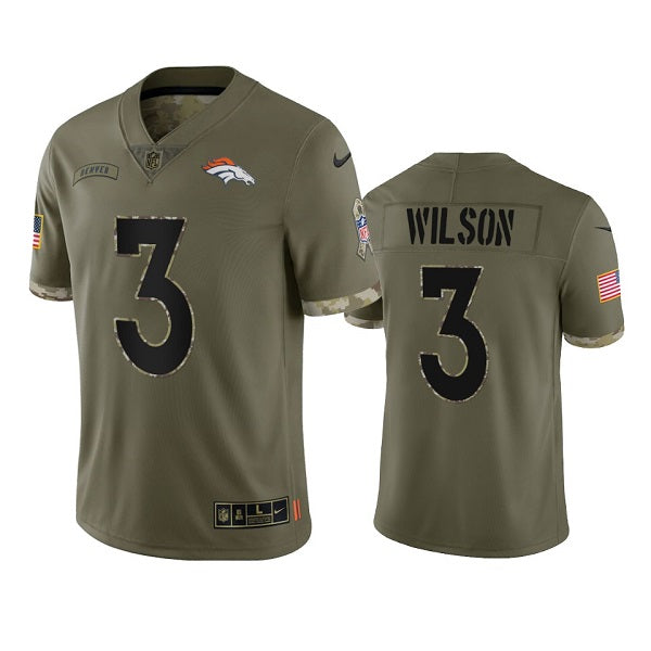 Russell Wilson Denver Broncos olive Salute To Service jersey