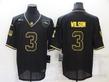 Russell Wilson Denver Broncos black-gold Salute To Service jersey
