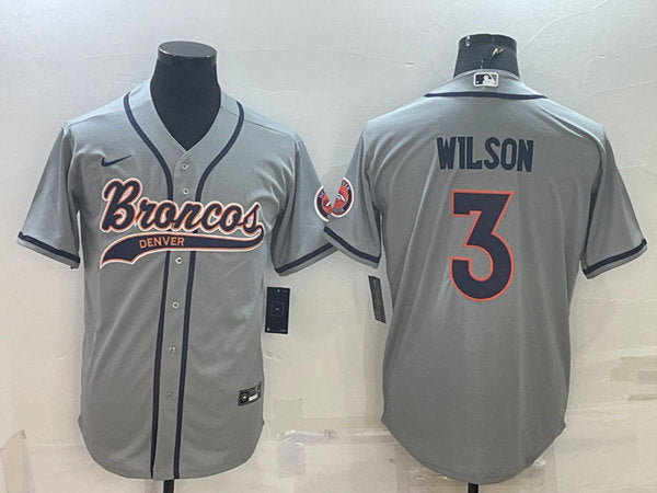 Russell Wilson Denver Broncos gray jersey