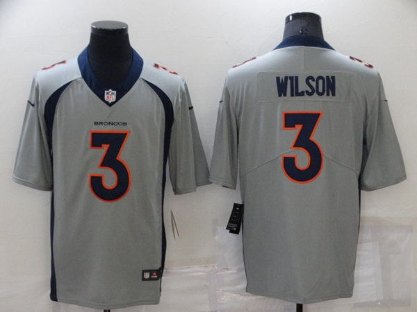 Russell Wilson Denver Broncos grey jersey