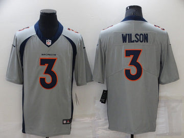 Russell Wilson Denver Broncos grey jersey
