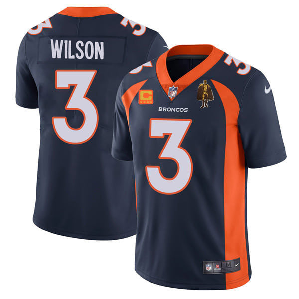 Russell Wilson Denver Broncos navy jersey