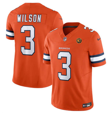 Russell Wilson Denver Broncos orange FUSE jersey