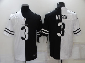 Russell Wilson Denver Broncos white-black Split jersey
