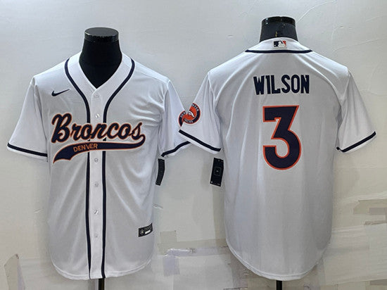 Russell Wilson Denver Broncos white jersey