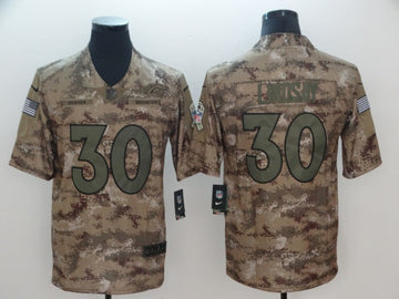 Phillip Lindsay Denver Broncos camo Salute To Service jersey