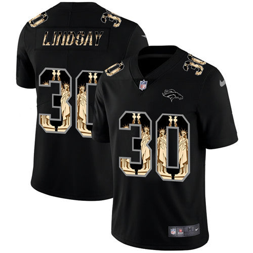 Phillip Lindsay Denver Broncos black jersey