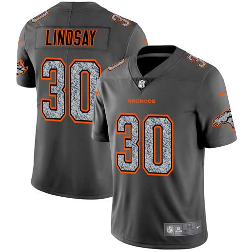 Phillip Lindsay Denver Broncos gray Fashion Static jersey