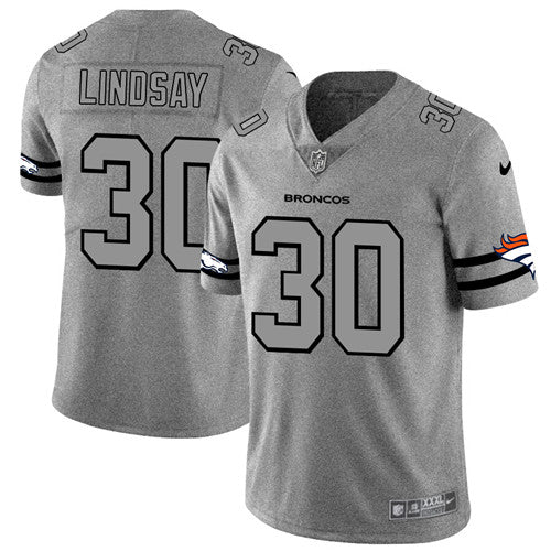 Phillip Lindsay Denver Broncos gray jersey