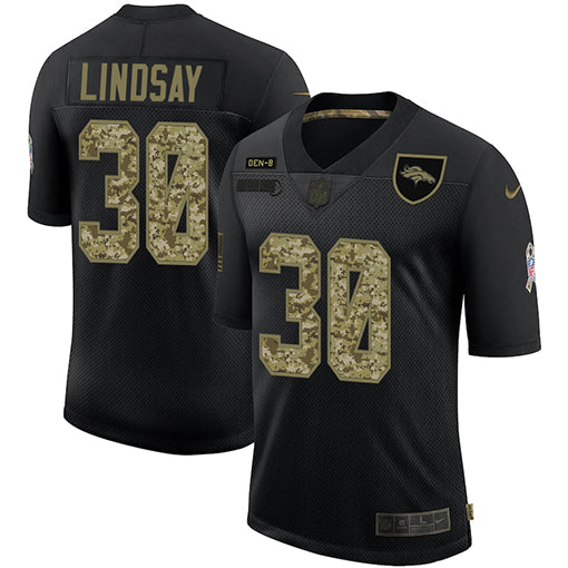 Phillip Lindsay Denver Broncos black Salute To Service jersey