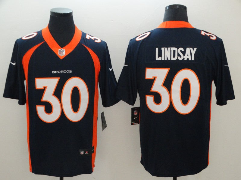 Phillip Lindsay Denver Broncos navy jersey