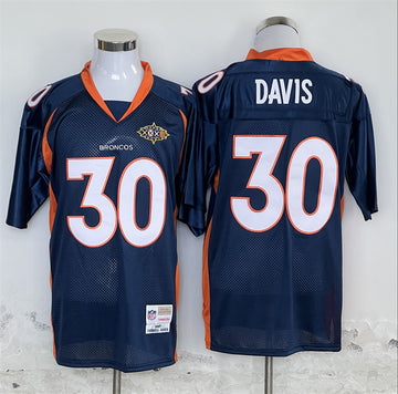 Terrell Davis Denver Broncos navy Throwback jersey