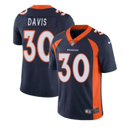 Terrell Davis Denver Broncos navy jersey