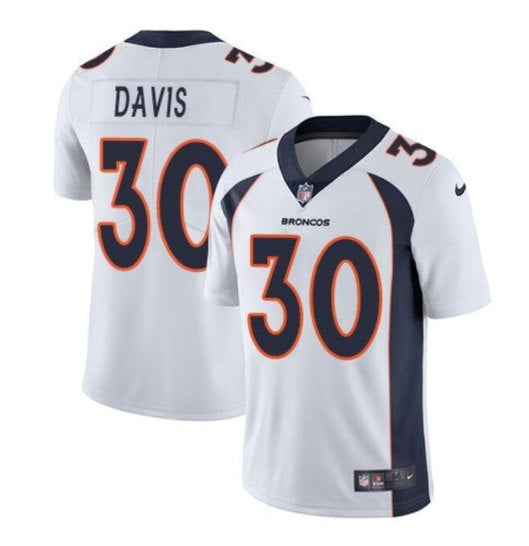 Terrell Davis Denver Broncos white jersey