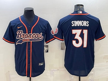 Justin Simmons Denver Broncos navy jersey