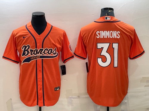 Justin Simmons Denver Broncos orange jersey