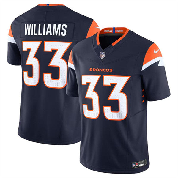 Javonte Williams Denver Broncos navy FUSE jersey