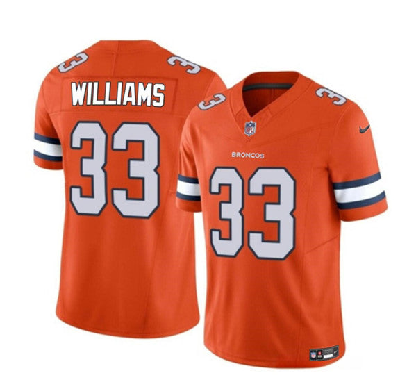 Javonte Williams Denver Broncos orange FUSE jersey