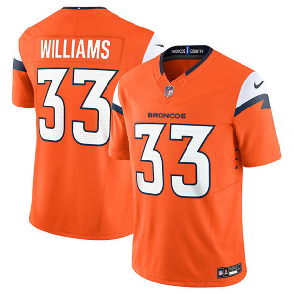 Javonte Williams Denver Broncos orange FUSE jersey