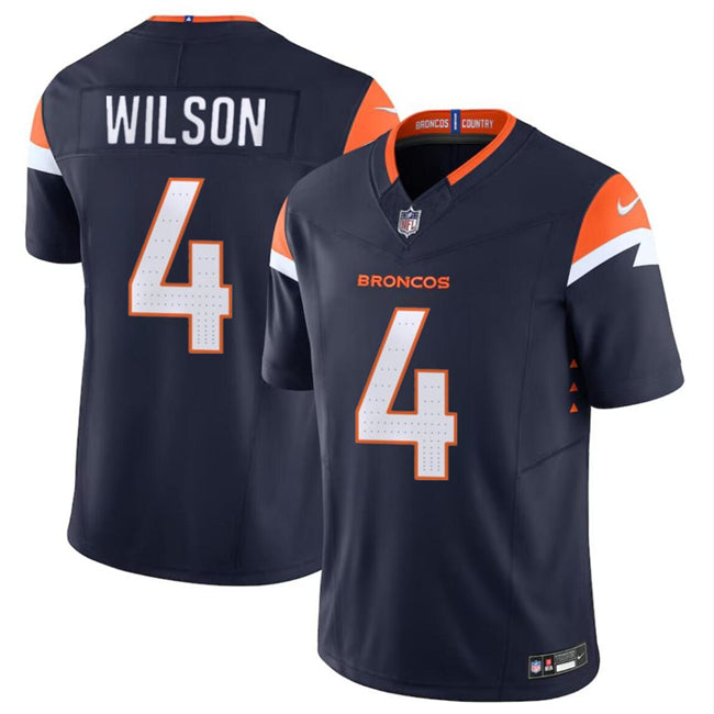 Zach Wilson Denver Broncos navy FUSE jersey