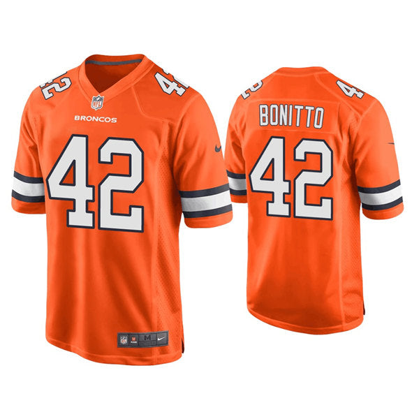 Nik Bonitto Denver Broncos orange Game jersey