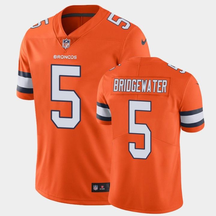 Teddy Bridgewater Denver Broncos orange Color Rush jersey