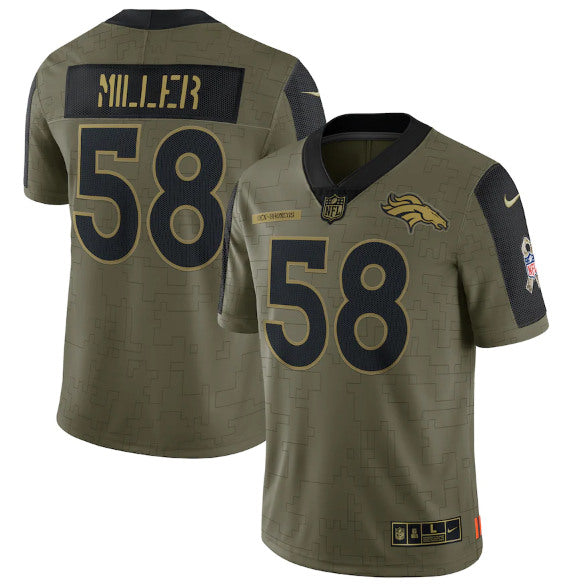 Von Miller Denver Broncos olive Salute To Service jersey