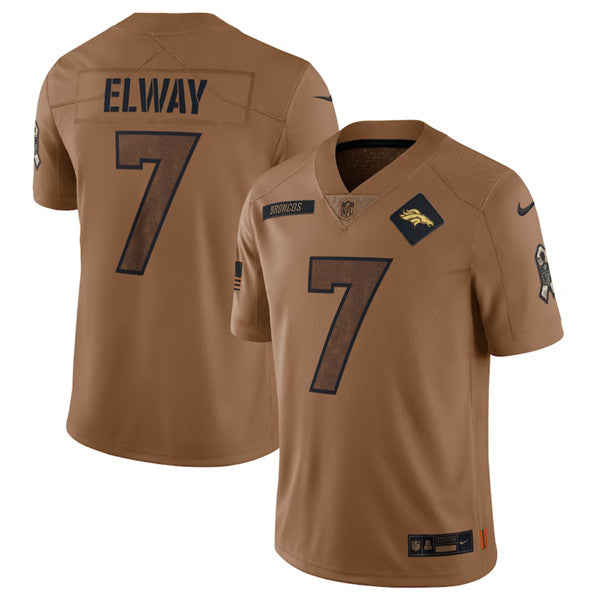 John Elway Denver Broncos brown Salute To Service jersey
