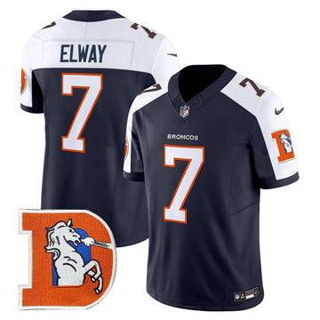 John Elway Denver Broncos navy FUSE jersey