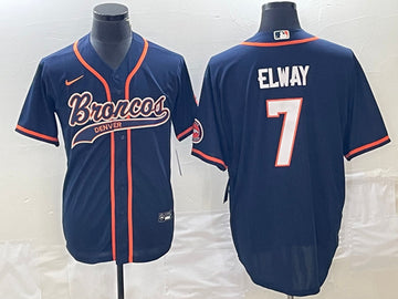 John Elway Denver Broncos navy jersey
