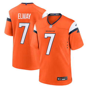 John Elway Denver Broncos orange Game jersey