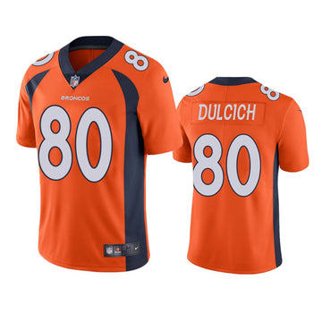 Greg Dulcich Oraange Denver Broncos jersey