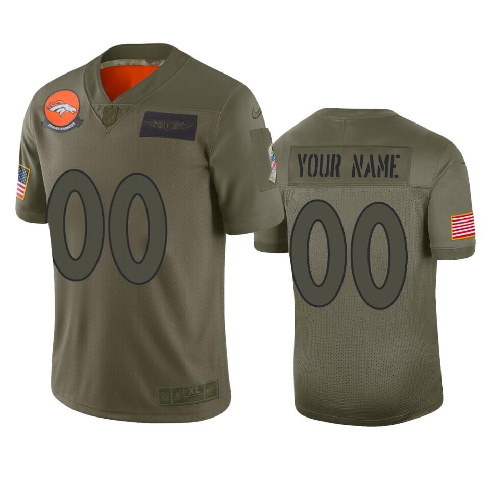 Custom Denver Broncos camo Salute To Service jersey