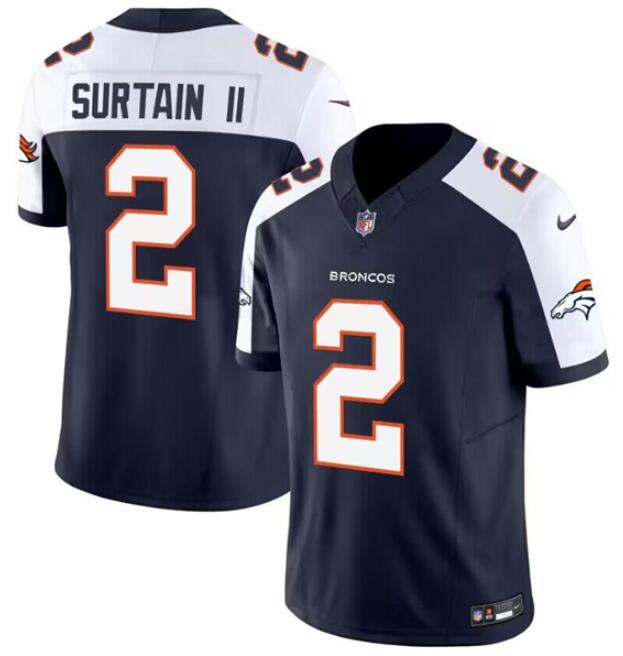 Custom Denver Broncos navy FUSE jersey
