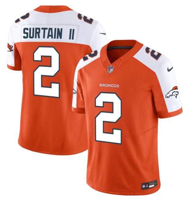 Custom Denver Broncos orange FUSE jersey
