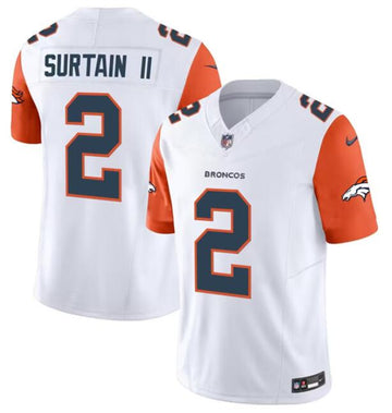 Custom Denver Broncos white FUSE jersey