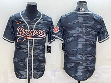 Custom Denver Broncos gray Camo jersey