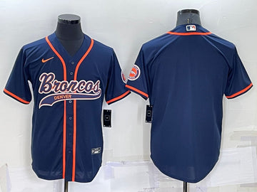 Custom Denver Broncos navy jersey