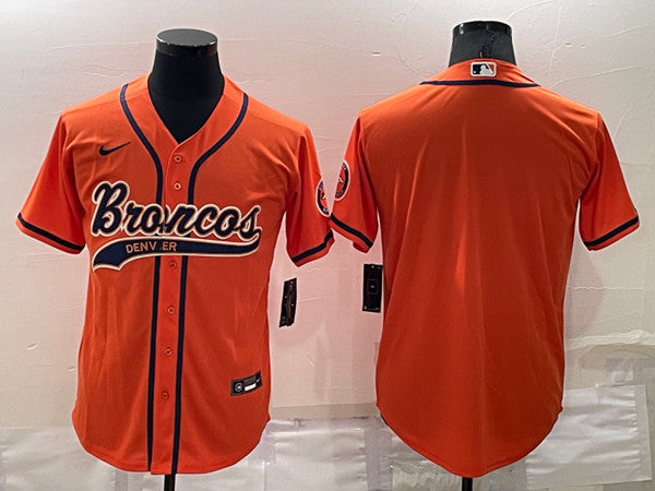 Custom Denver Broncos orange jersey
