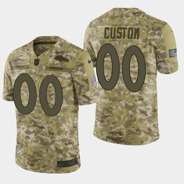 Custom Denver Broncos camo Salute To Service jersey