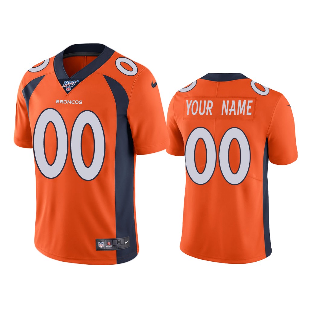Custom Denver Broncos orange jersey