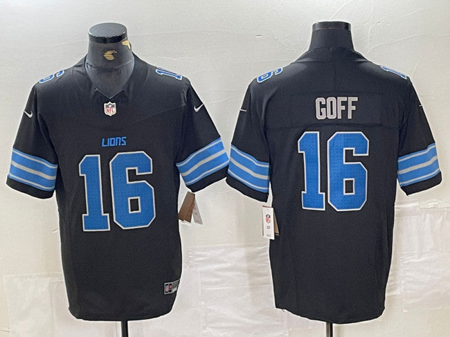 Detroit Lions #16 Jared Goff Black 2024 FUSE 2nd Alternate Jersey