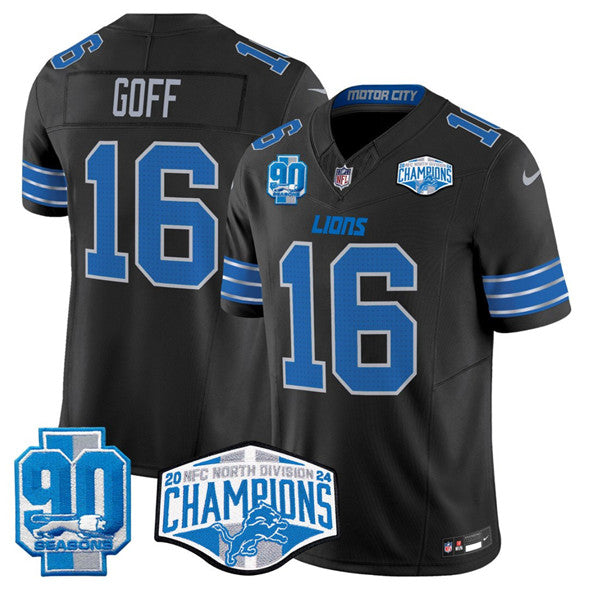 Jared Goff Detroit Lions black FUSE jersey