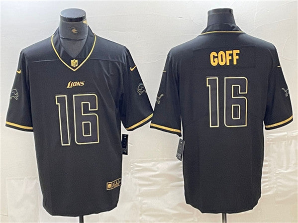 Jared Goff Detroit Lions black jersey