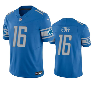 Jared Goff Detroit Lions blue FUSE jersey